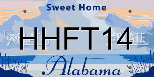 HHFT14 Alabama License Plate