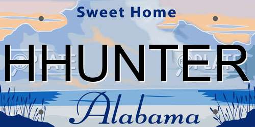 HHUNTER Alabama License Plate