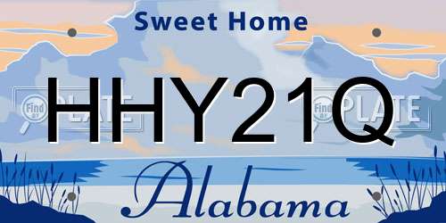 HHY21Q Alabama License Plate
