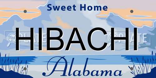 HIBACHI Alabama License Plate
