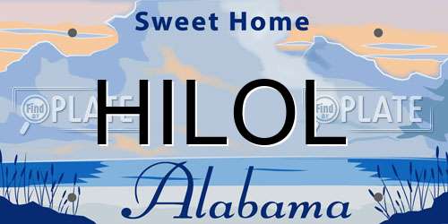 HILOL Alabama License Plate