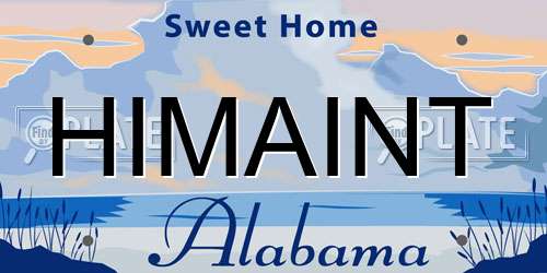 HIMAINT Alabama License Plate