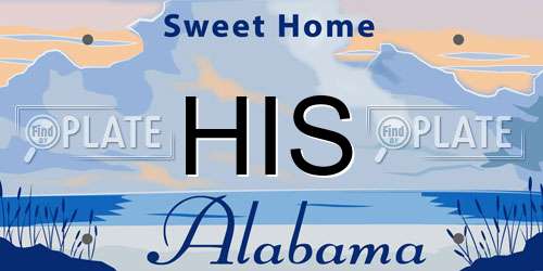 HIS Alabama License Plate