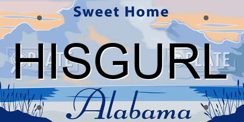 HISGURL Alabama License Plate