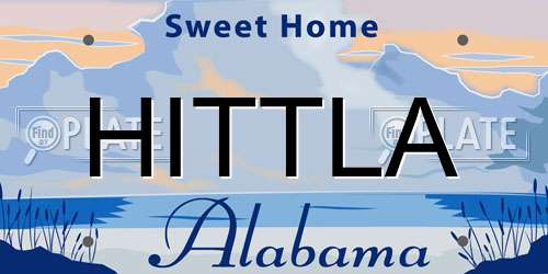 HITTLA Alabama License Plate
