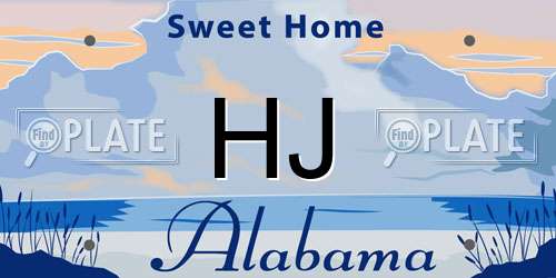 HJ Alabama License Plate
