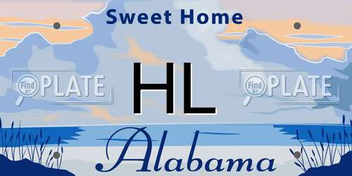 HL Alabama License Plate