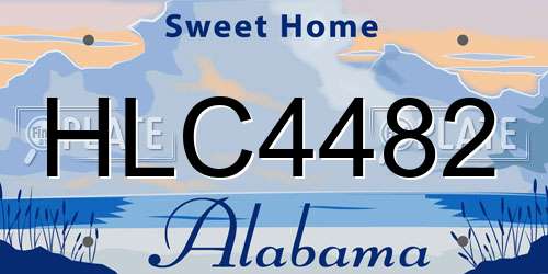 HLC4482 Alabama License Plate