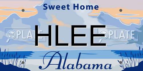 HLEE Alabama License Plate
