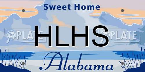 HLHS Alabama License Plate