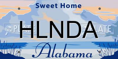 HLNDA Alabama License Plate