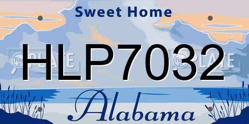 HLP7032 Alabama License Plate