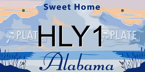 HLY1 Alabama License Plate