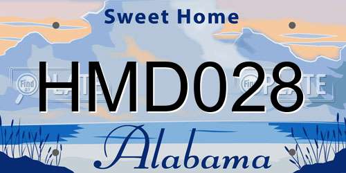 HMD028 Alabama License Plate
