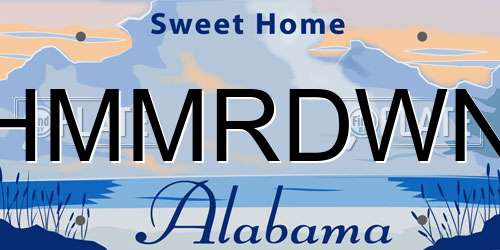 HMMRDWN Alabama License Plate