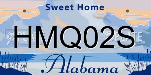 HMQ02S Alabama License Plate