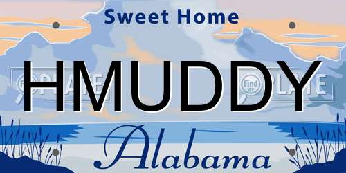 HMUDDY Alabama License Plate