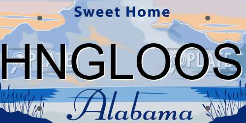HNGLOOS Alabama License Plate