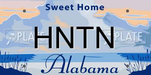 HNTN Alabama License Plate