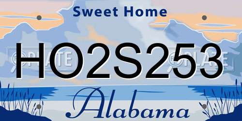 HO2S253 Alabama License Plate