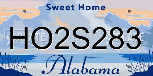 HO2S283 Alabama License Plate
