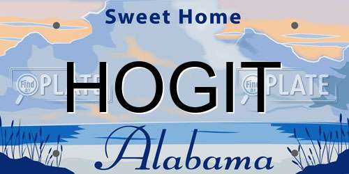 HOGIT Alabama License Plate