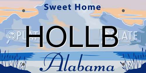 HOLLB Alabama License Plate