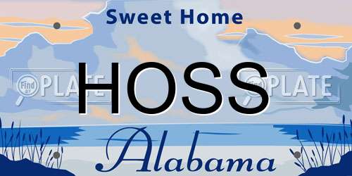 HOSS Alabama License Plate