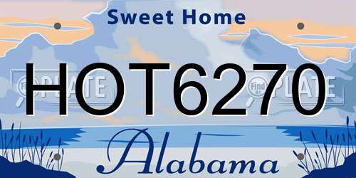 HOT6270 Alabama License Plate