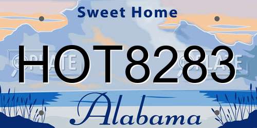 HOT8283 Alabama License Plate