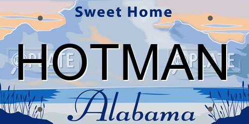 HOTMAN Alabama License Plate
