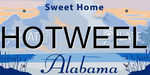 HOTWEEL Alabama License Plate