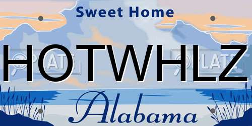HOTWHLZ Alabama License Plate