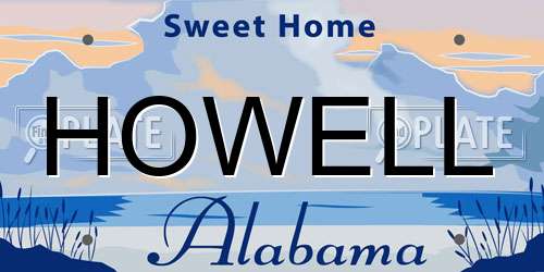 HOWELL Alabama License Plate