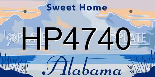 HP4740 Alabama License Plate
