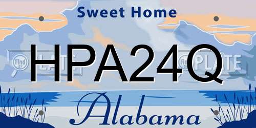 HPA24Q Alabama License Plate