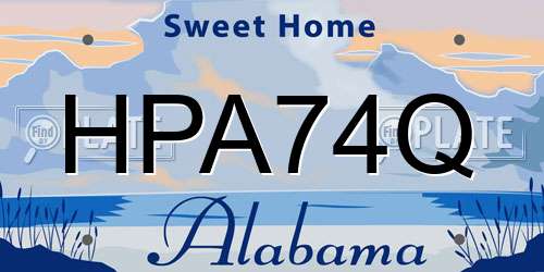 HPA74Q Alabama License Plate