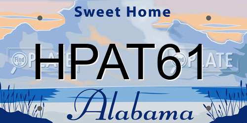 HPAT61 Alabama License Plate
