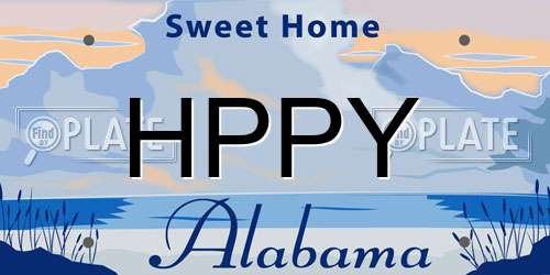 HPPY Alabama License Plate