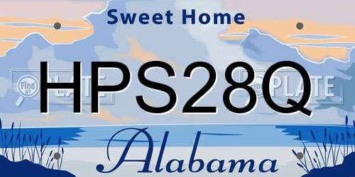 HPS28Q Alabama License Plate