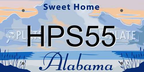 HPS55 Alabama License Plate