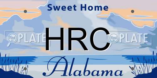 HRC Alabama License Plate