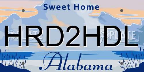 HRD2HDL Alabama License Plate