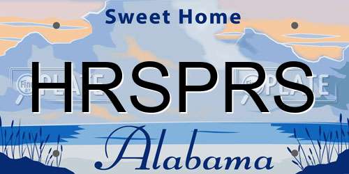 HRSPRS Alabama License Plate
