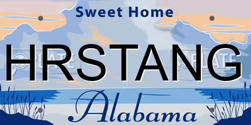HRSTANG Alabama License Plate