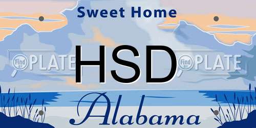 HSD Alabama License Plate