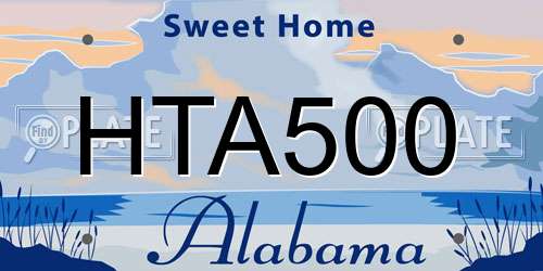 HTA500 Alabama License Plate