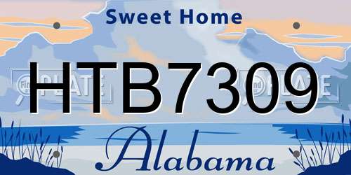 HTB7309 Alabama License Plate