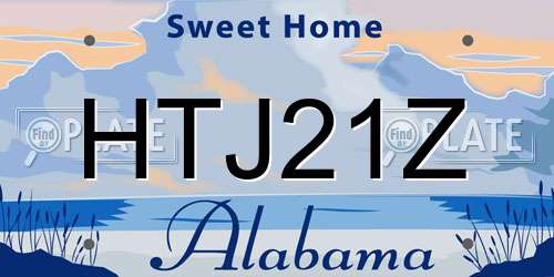 HTJ21Z Alabama License Plate