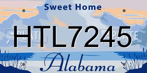 HTL7245 Alabama License Plate